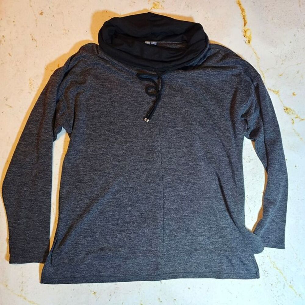 Simply Vera Vera Wang Cowl Neck Pullover | Size XL | Gray Long Sleeve Top w/ Thu